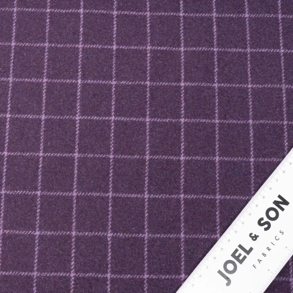 Lilac Checkered Purple Wool Blend