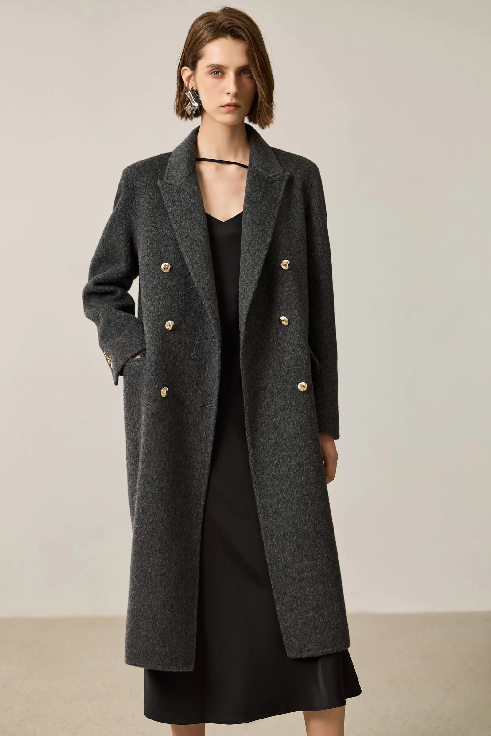 LILY Minimalist Lambswool Wool Coat