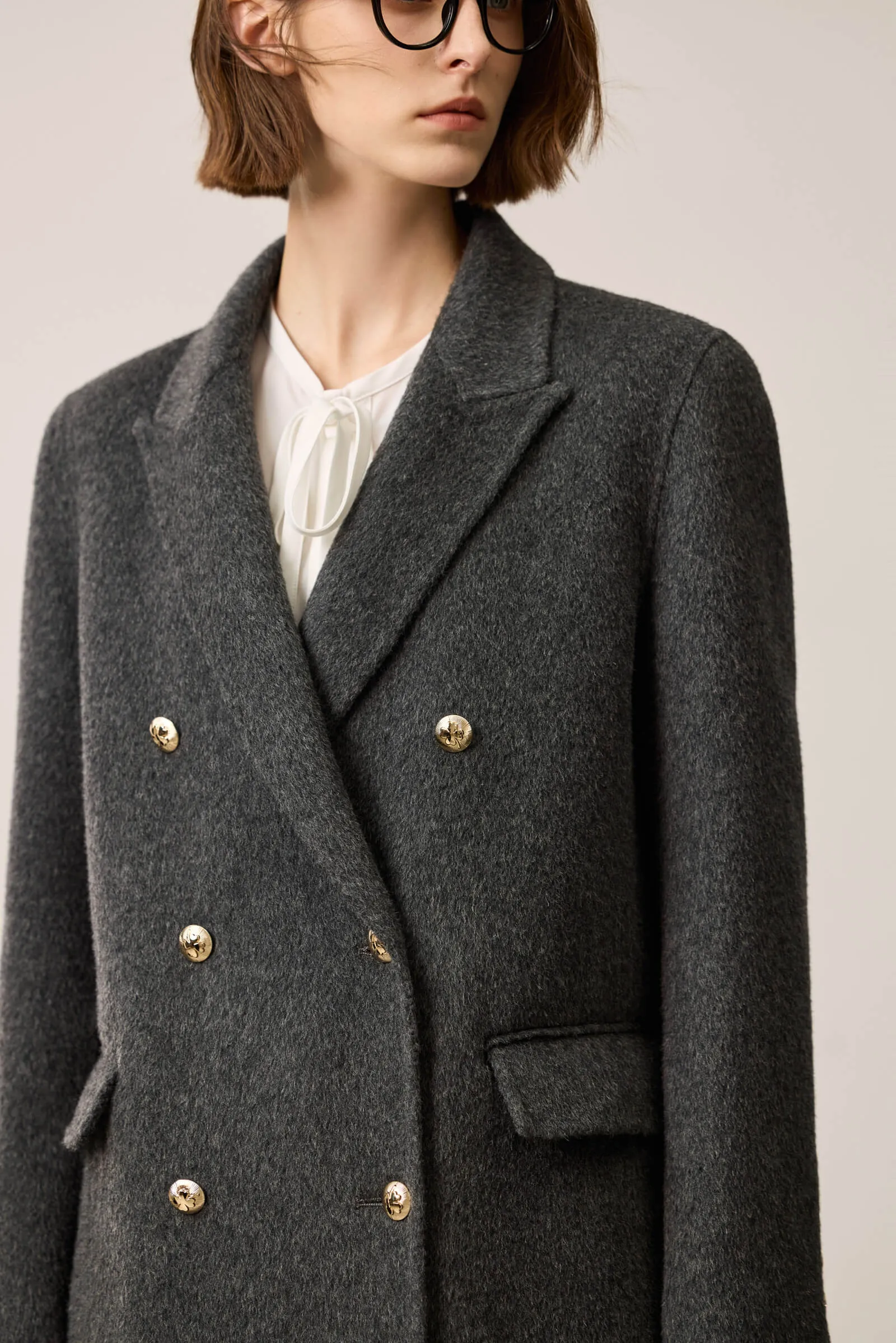 LILY Minimalist Lambswool Wool Coat