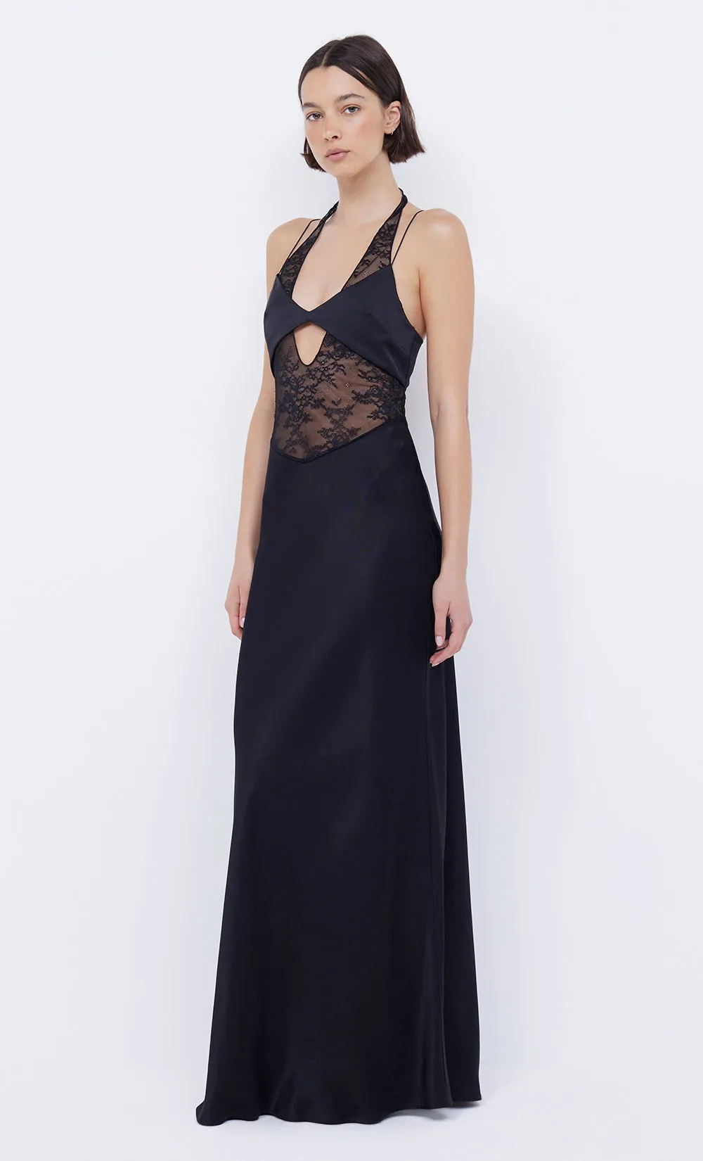 LIV HALTER MAXI DRESS - BLACK