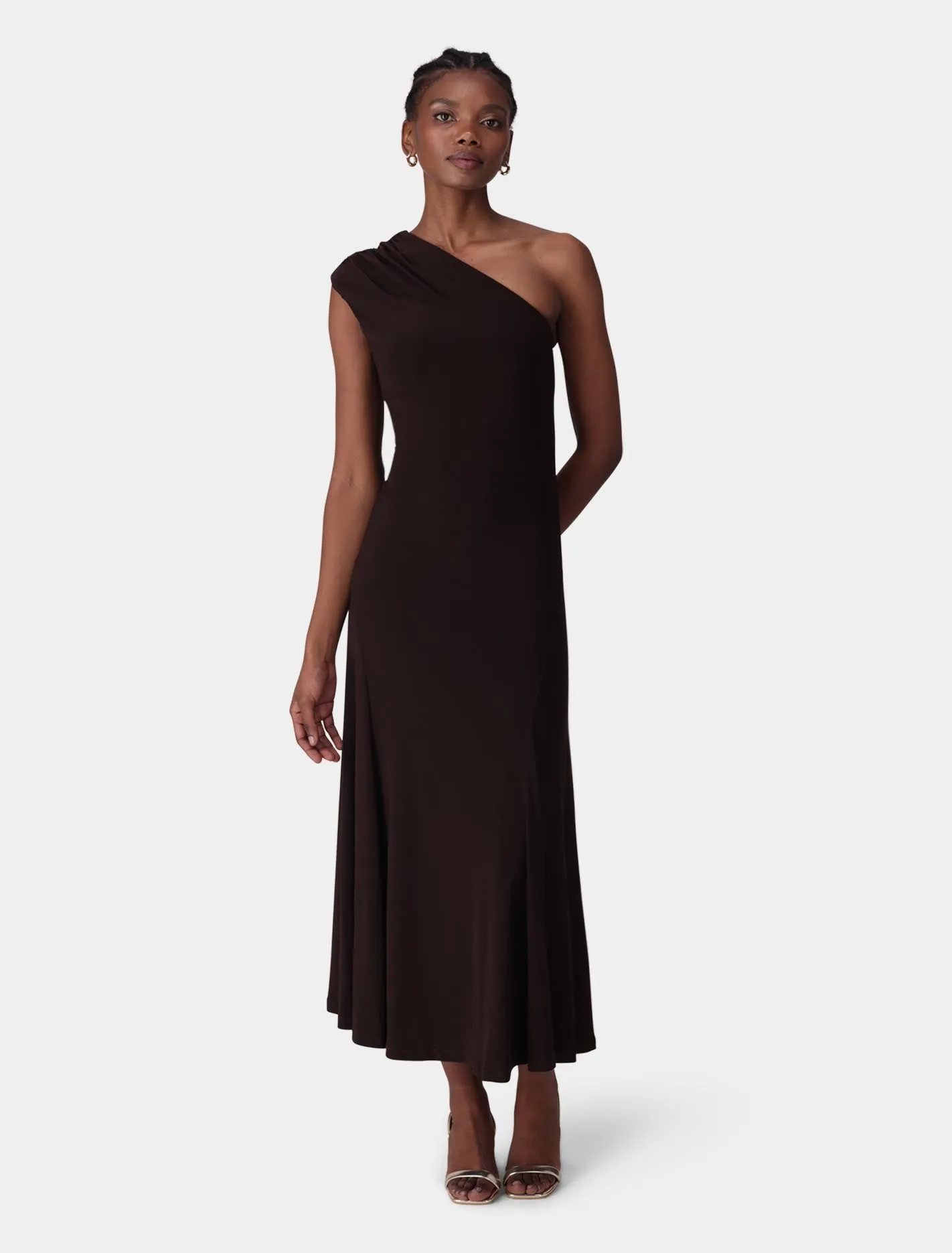 London One Shoulder Midi Dress