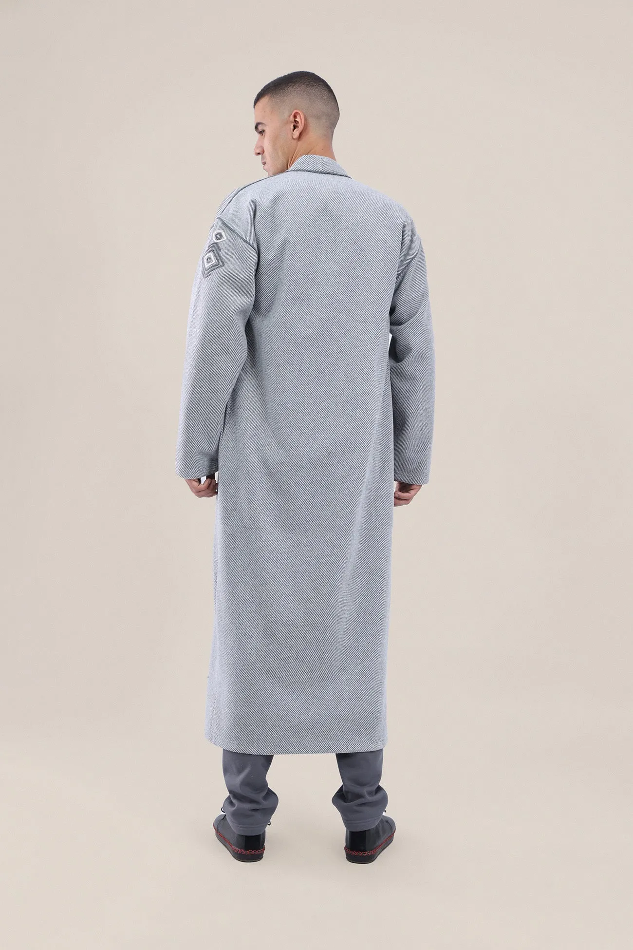 Long coat in wool blend