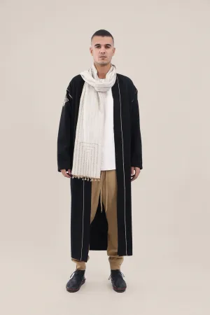 Long coat in wool blend