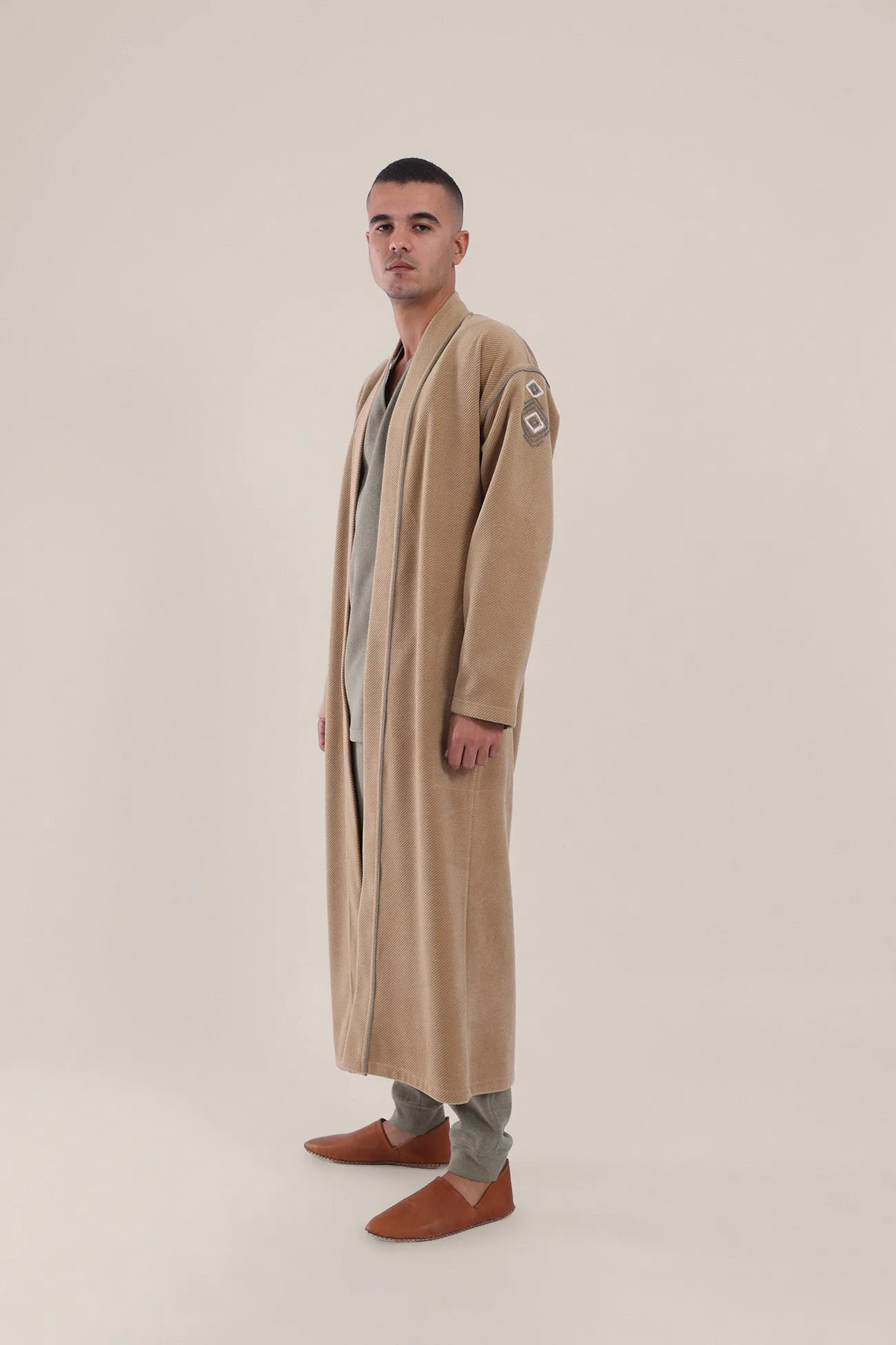 Long coat in wool blend