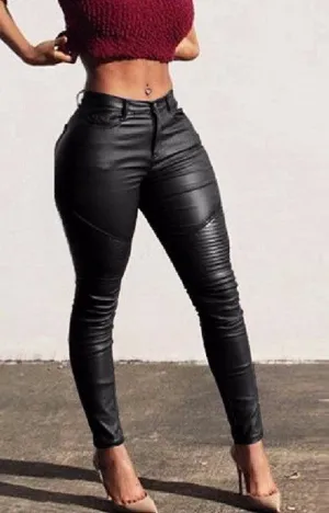 LOVELY IN LEATHER PENCIL PANTS