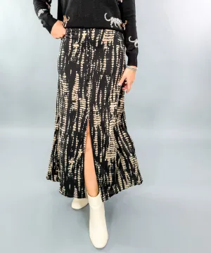 Magic Black   Tan Maxi Skirt