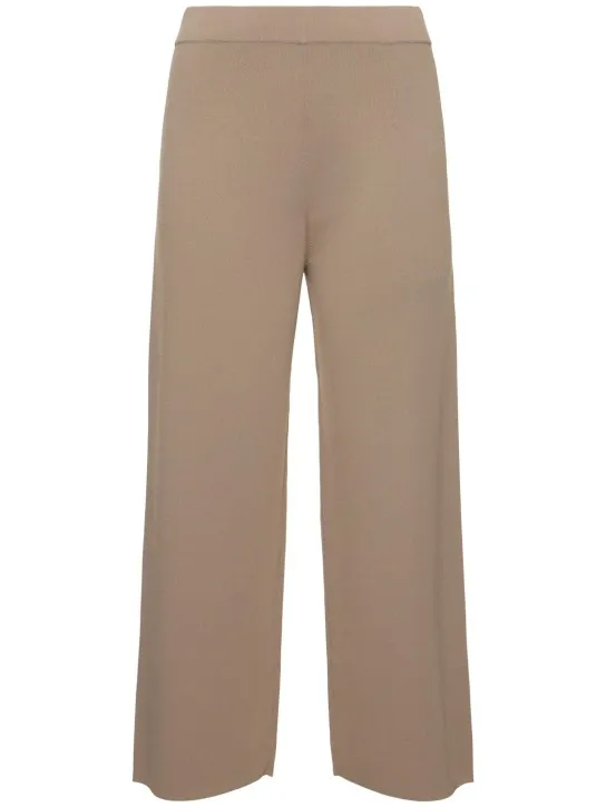 Max Mara   Grembo cropped wide leg crepe pants 