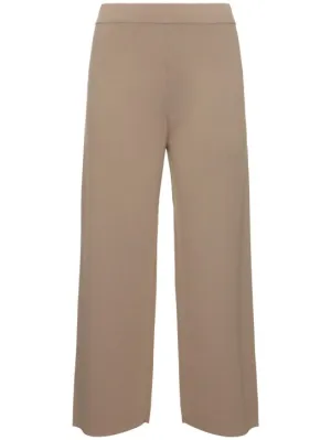 Max Mara   Grembo cropped wide leg crepe pants 