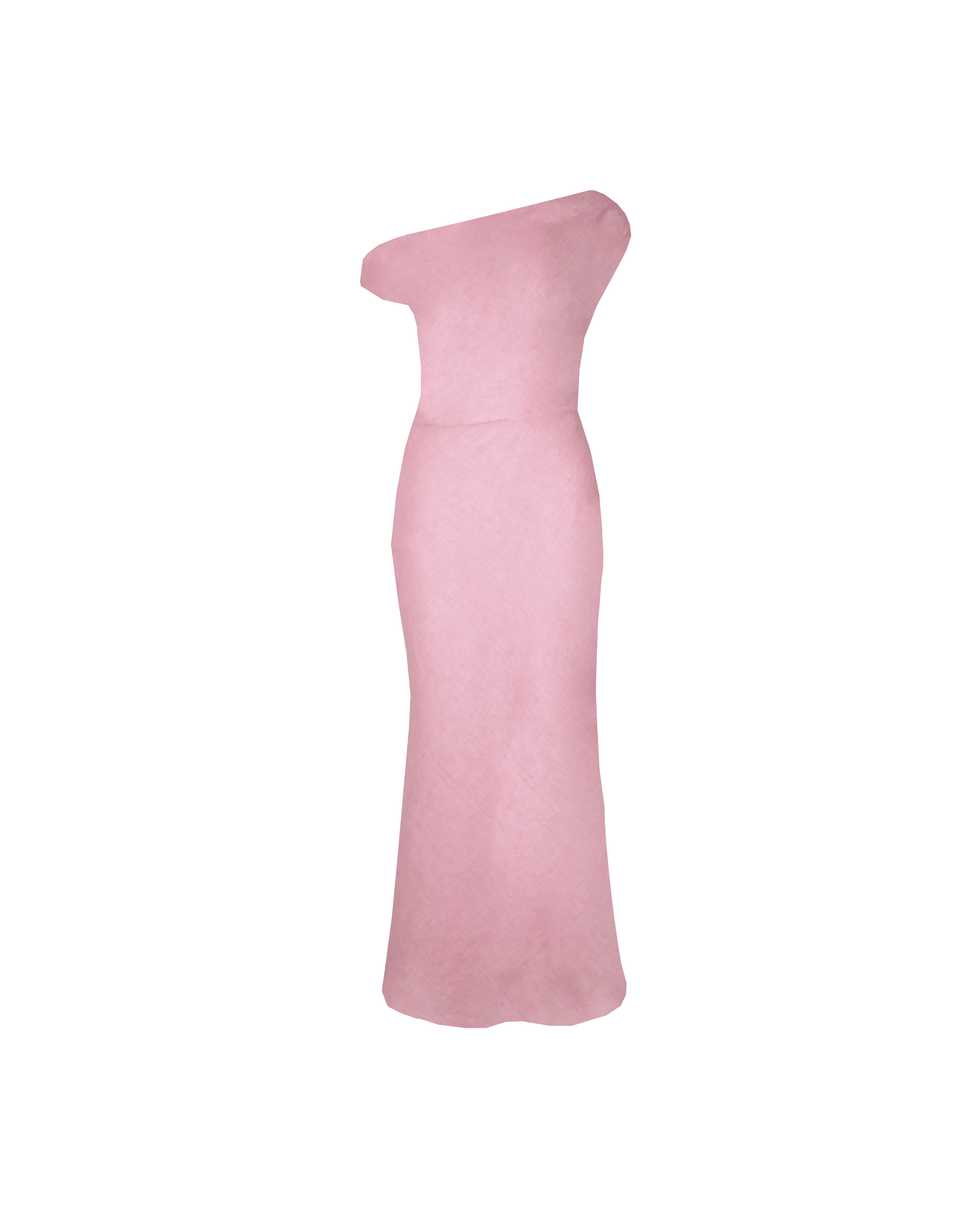 MELON LINEN MAXI DRESS PINK