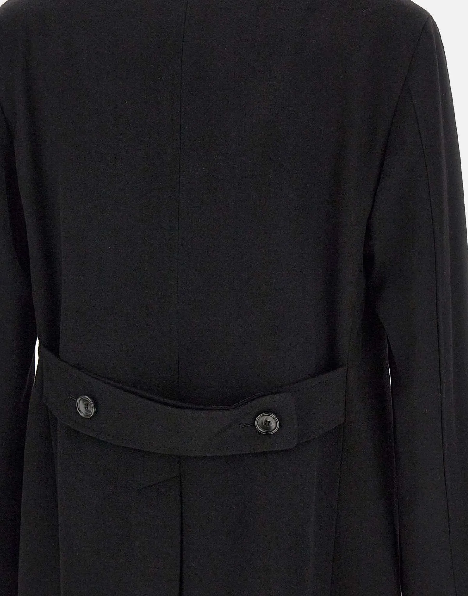 Men's Black Wool Long Coat