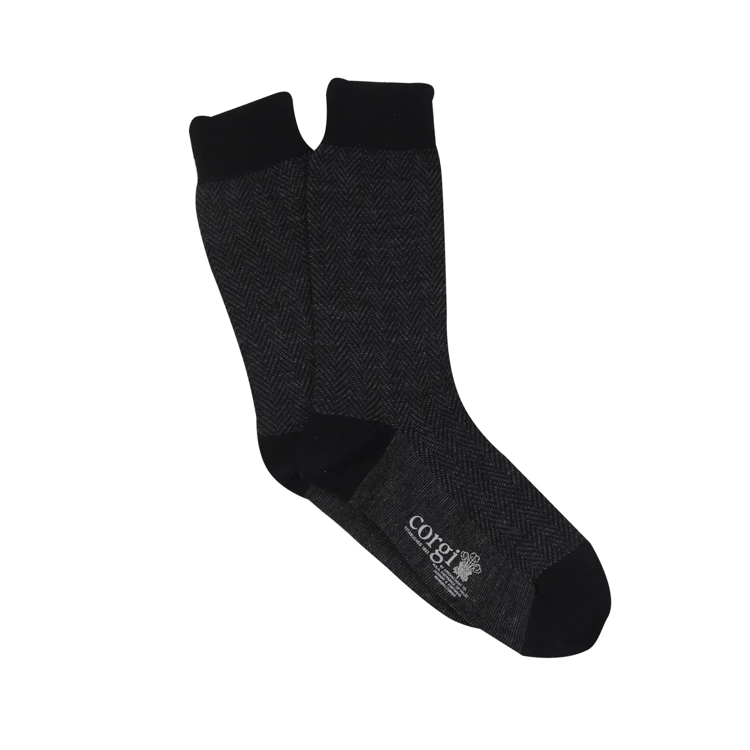 Men's Formal Herringbone Merino Wool Socks