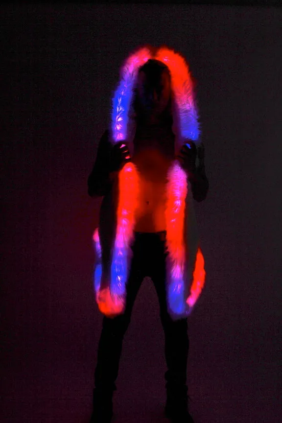 Men's LED Fur Vest in "Just The Tip-Royal"