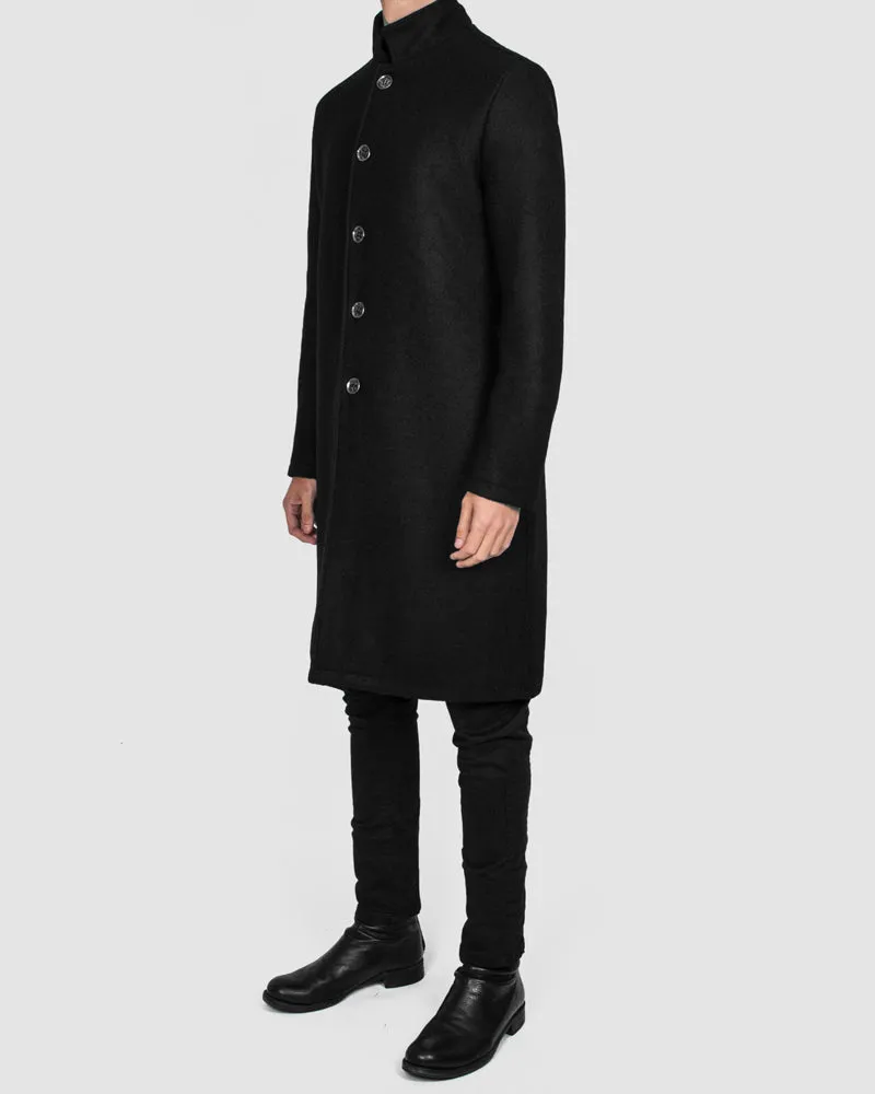 Metal button wool coat