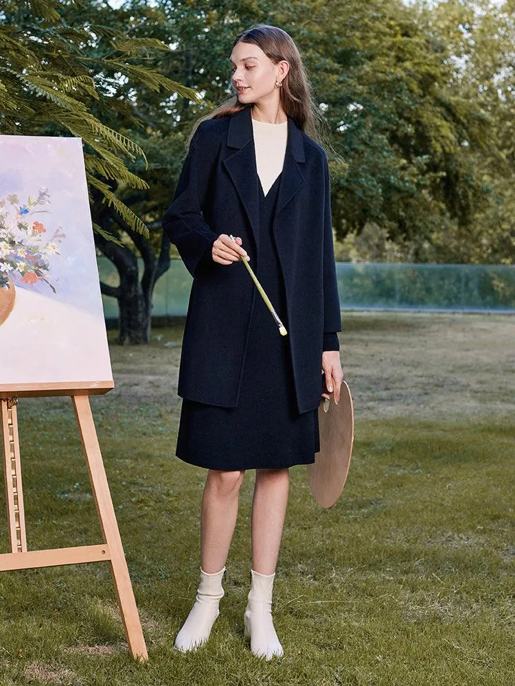 Mid-Length Silk & Wool Coat