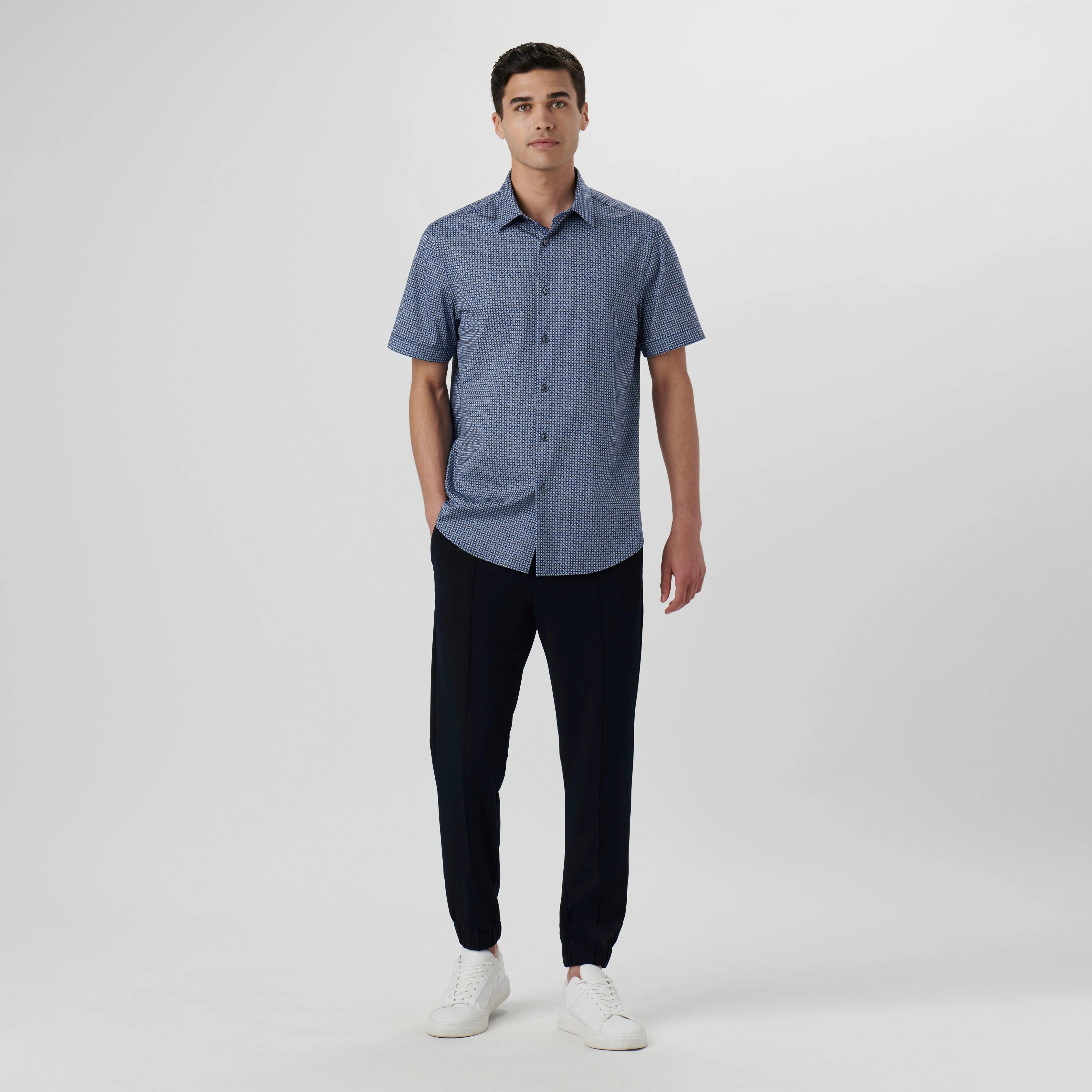 Miles Geometric OoohCotton Short Sleeve Shirt