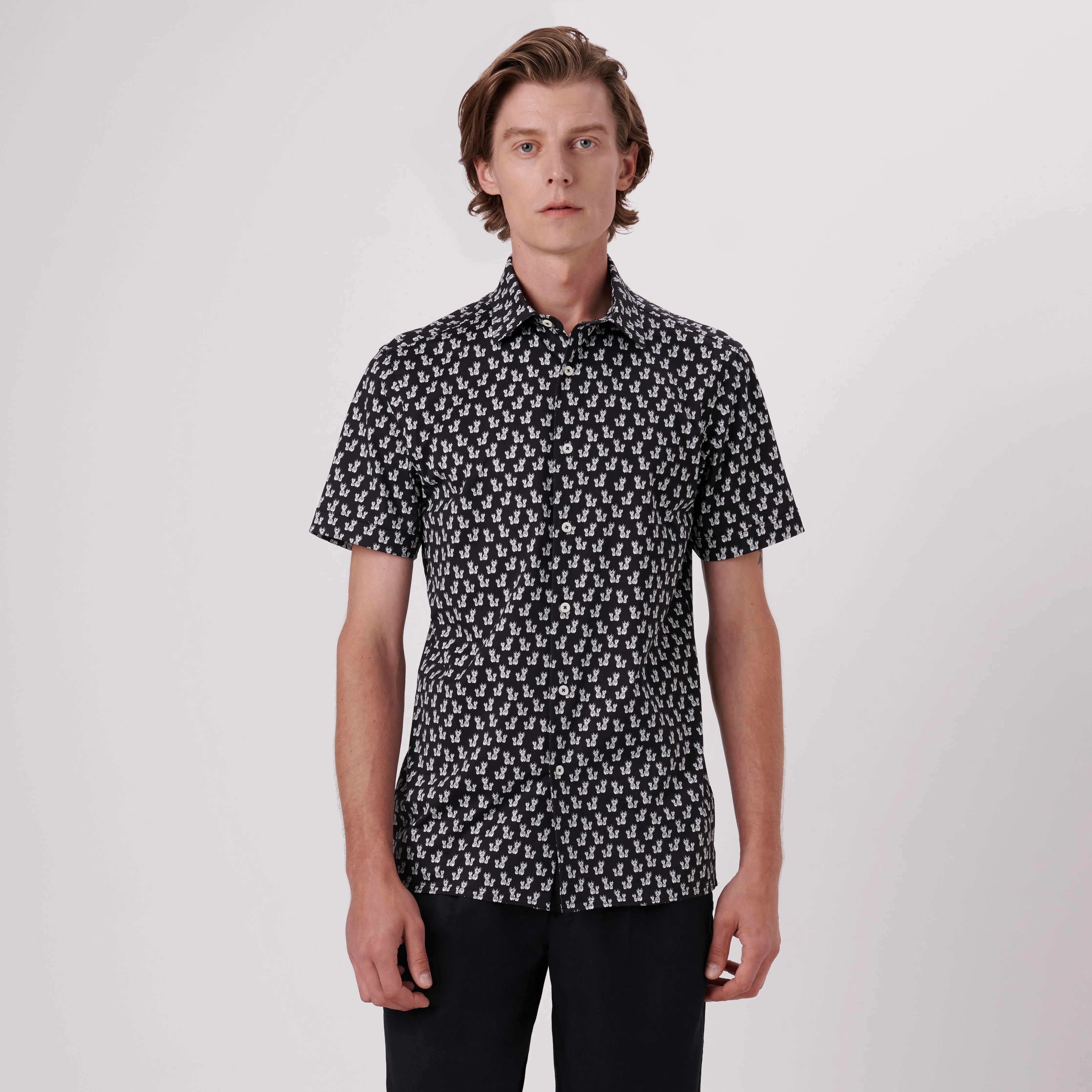 Milo Pineapples Print OoohCotton Short Sleeve Shirt