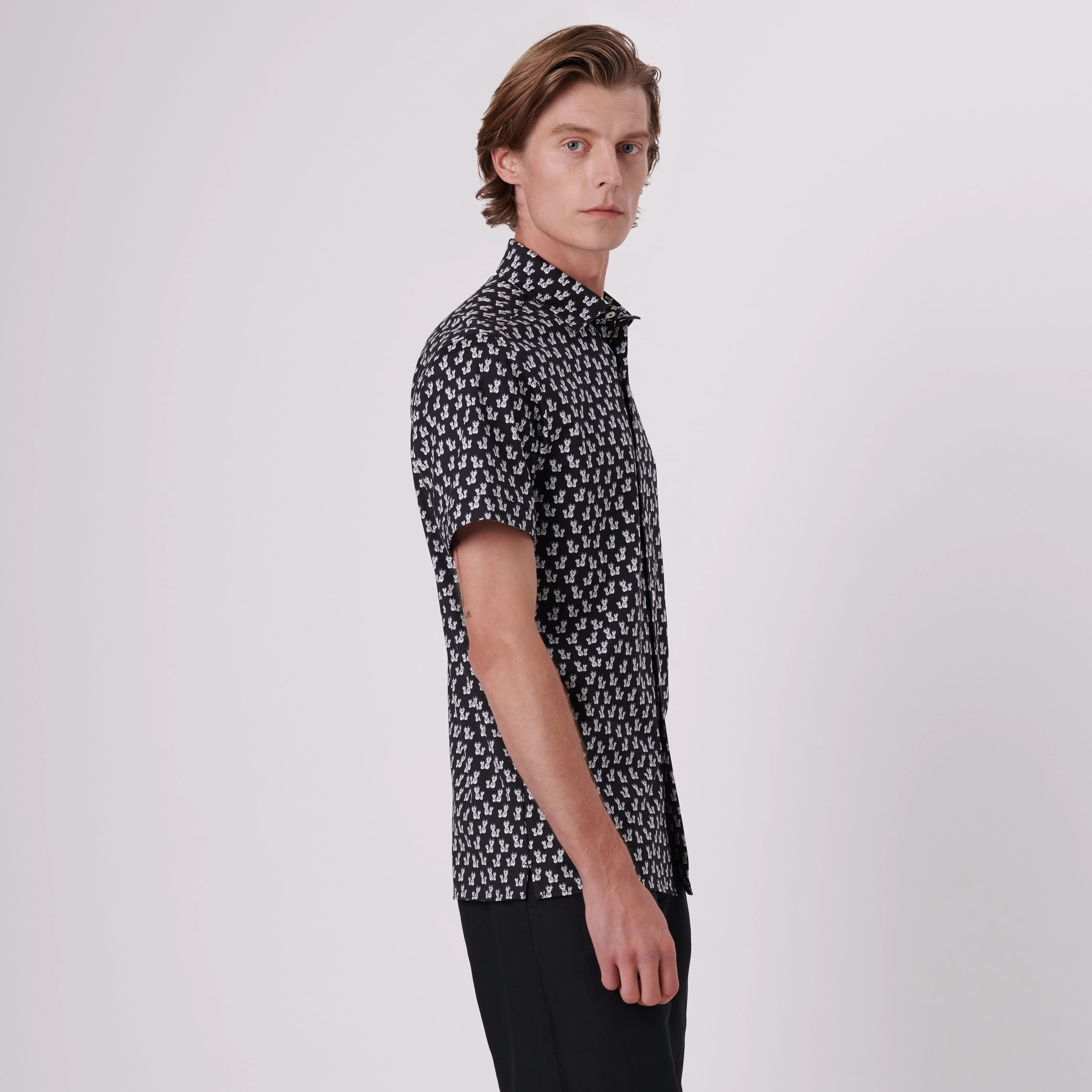 Milo Pineapples Print OoohCotton Short Sleeve Shirt