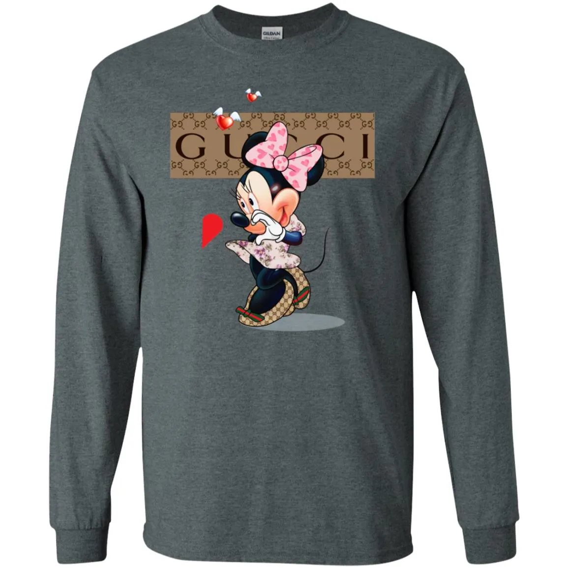 Minnie Mouse Love Couple T-shirt Valentine's Day T-shirt Men Long Sleeve Shirt