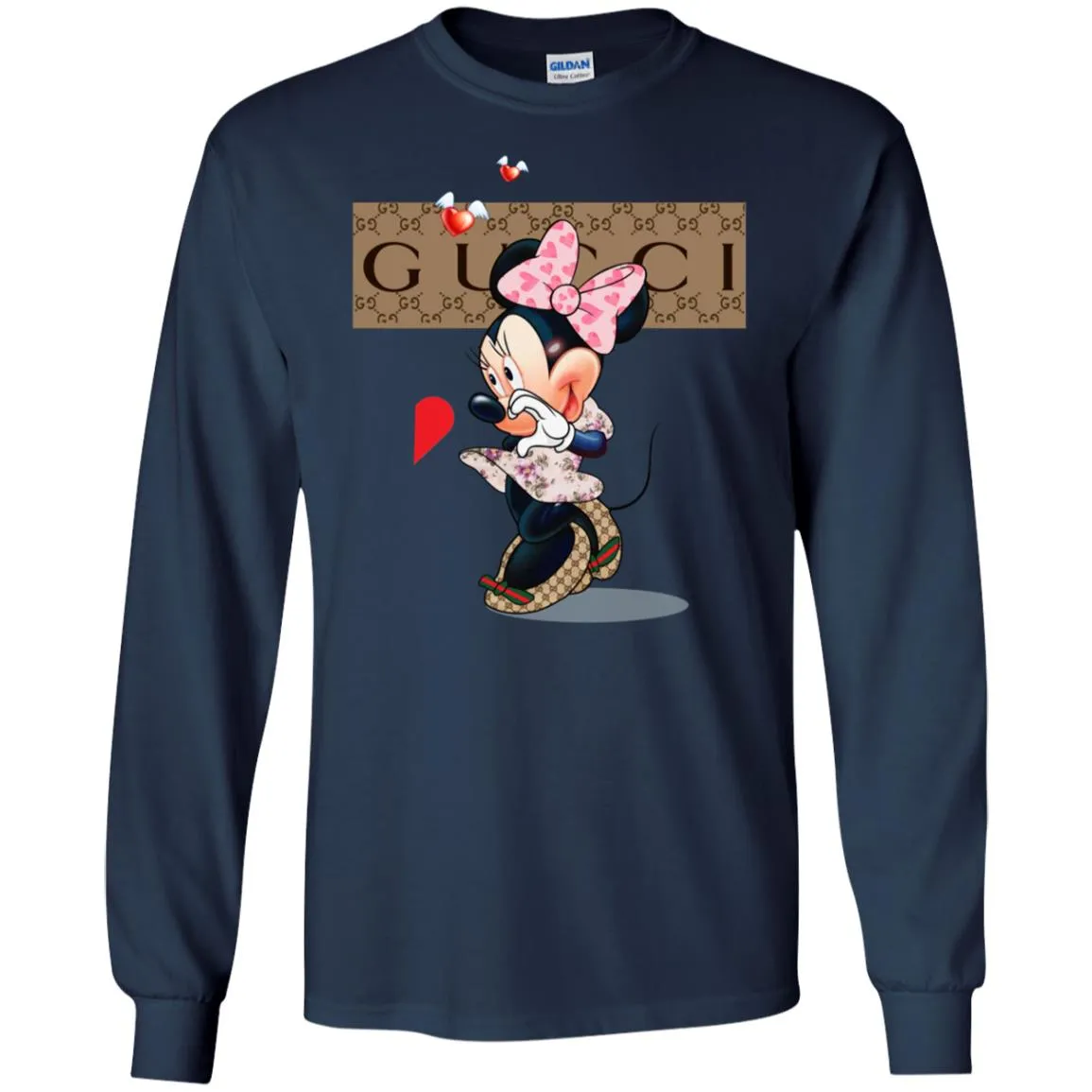 Minnie Mouse Love Couple T-shirt Valentine's Day T-shirt Men Long Sleeve Shirt