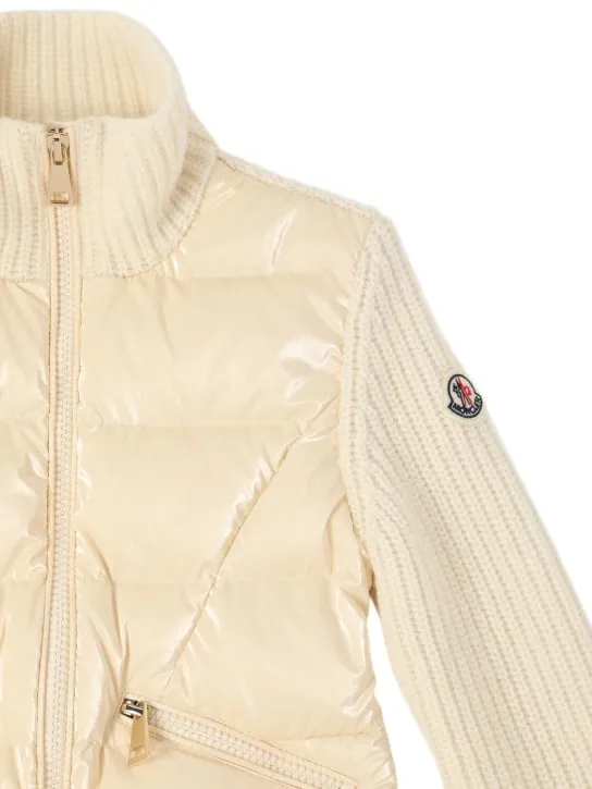 Moncler   Carded virgin wool down jacket 