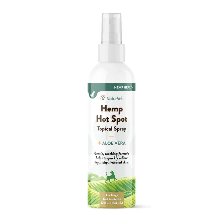 NaturVet Hemp Hot Spot Spray with Aloe Vera 12oz