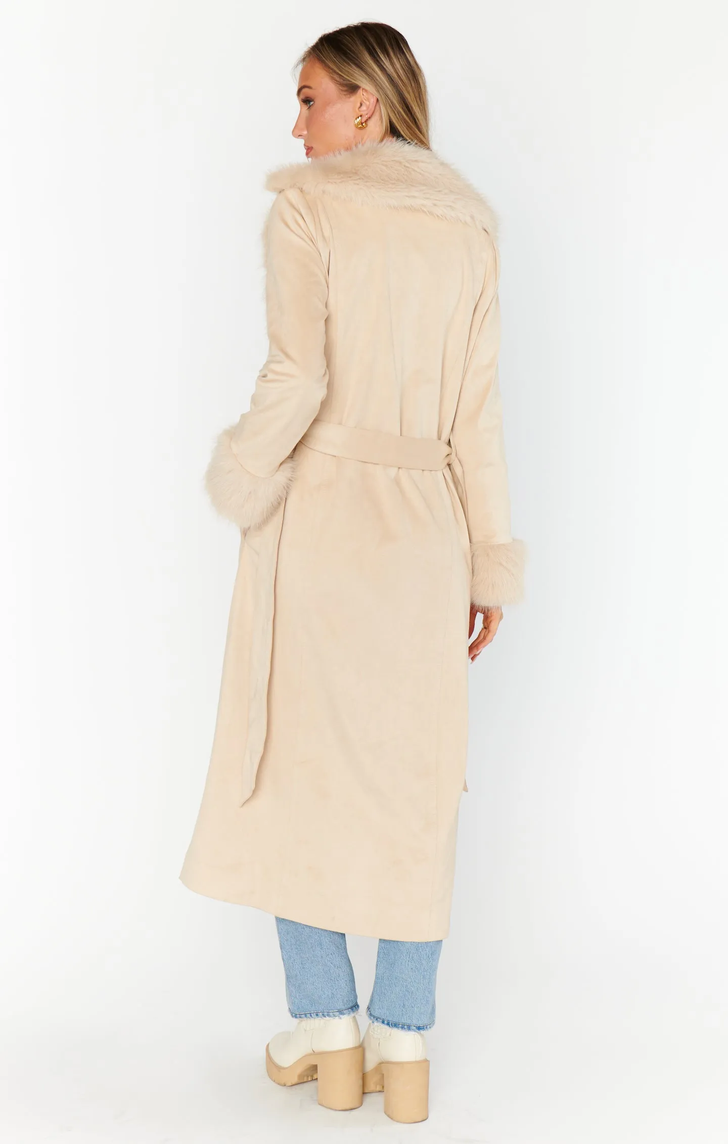 NEW!! The Penny Lane Fur Coat in Beige by Show Me Your Mumu