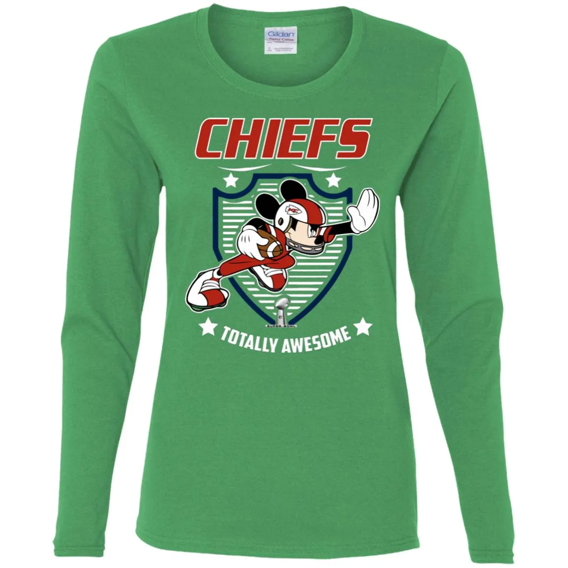 Nfl – Kansas City Chiefs Totally Awesome Mickey Mouse Super Bowl 2019 Football Women Long Sleeve Shirt