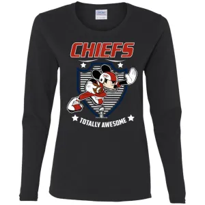 Nfl – Kansas City Chiefs Totally Awesome Mickey Mouse Super Bowl 2019 Football Women Long Sleeve Shirt