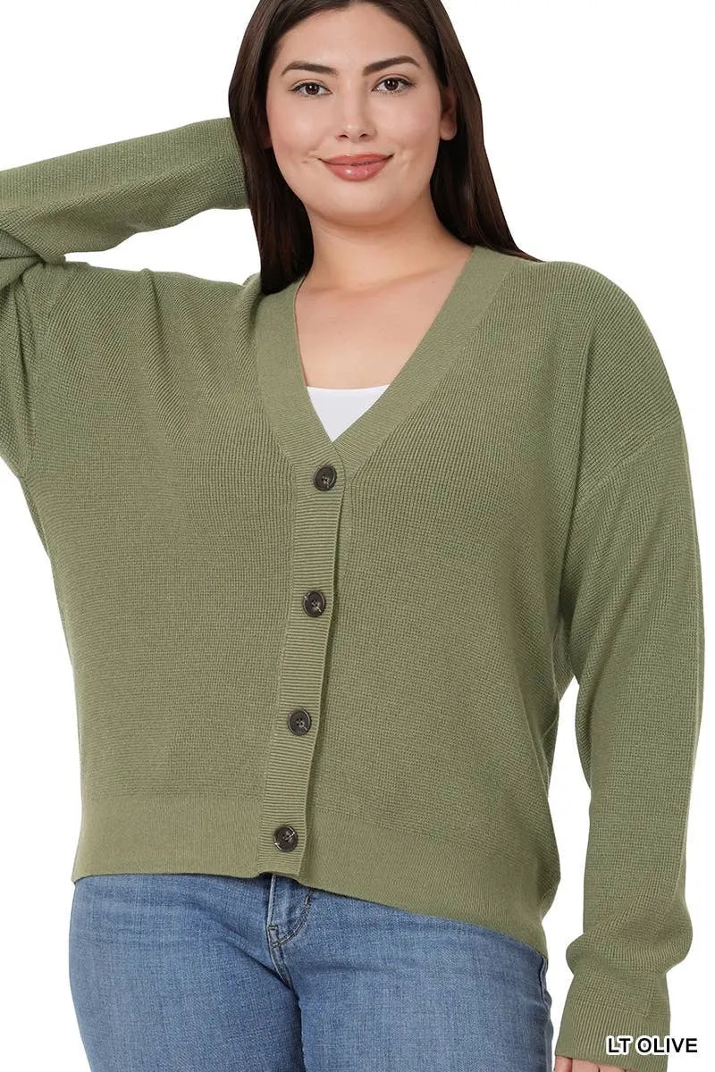 Olive Viscose Cardigan