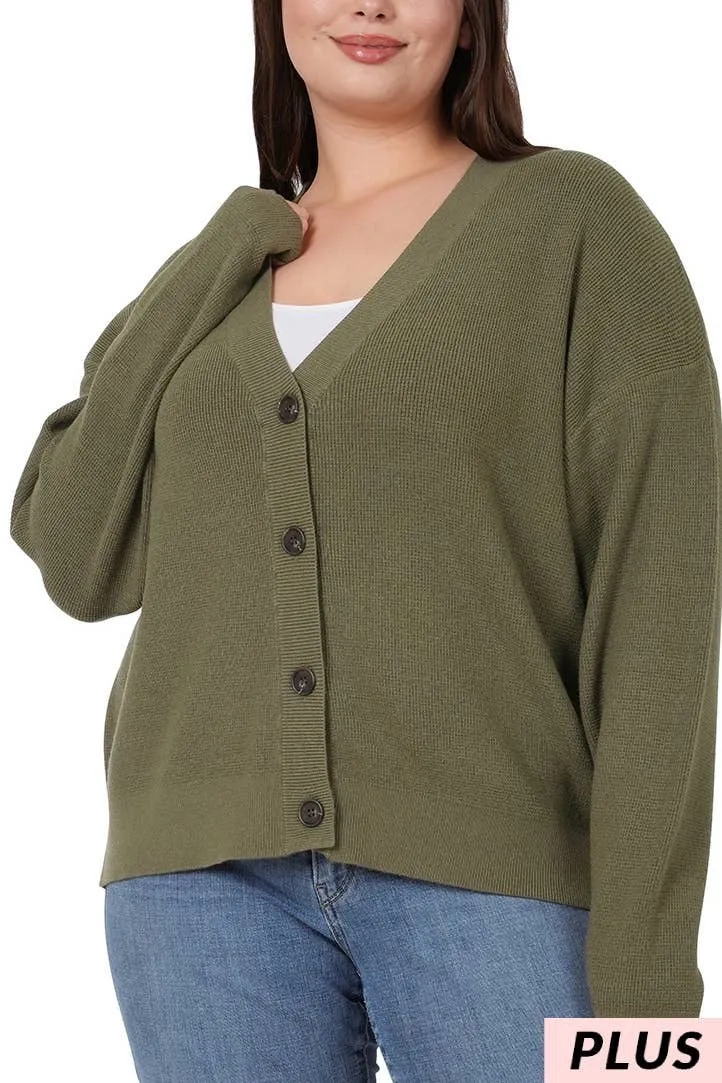 Olive Viscose Cardigan