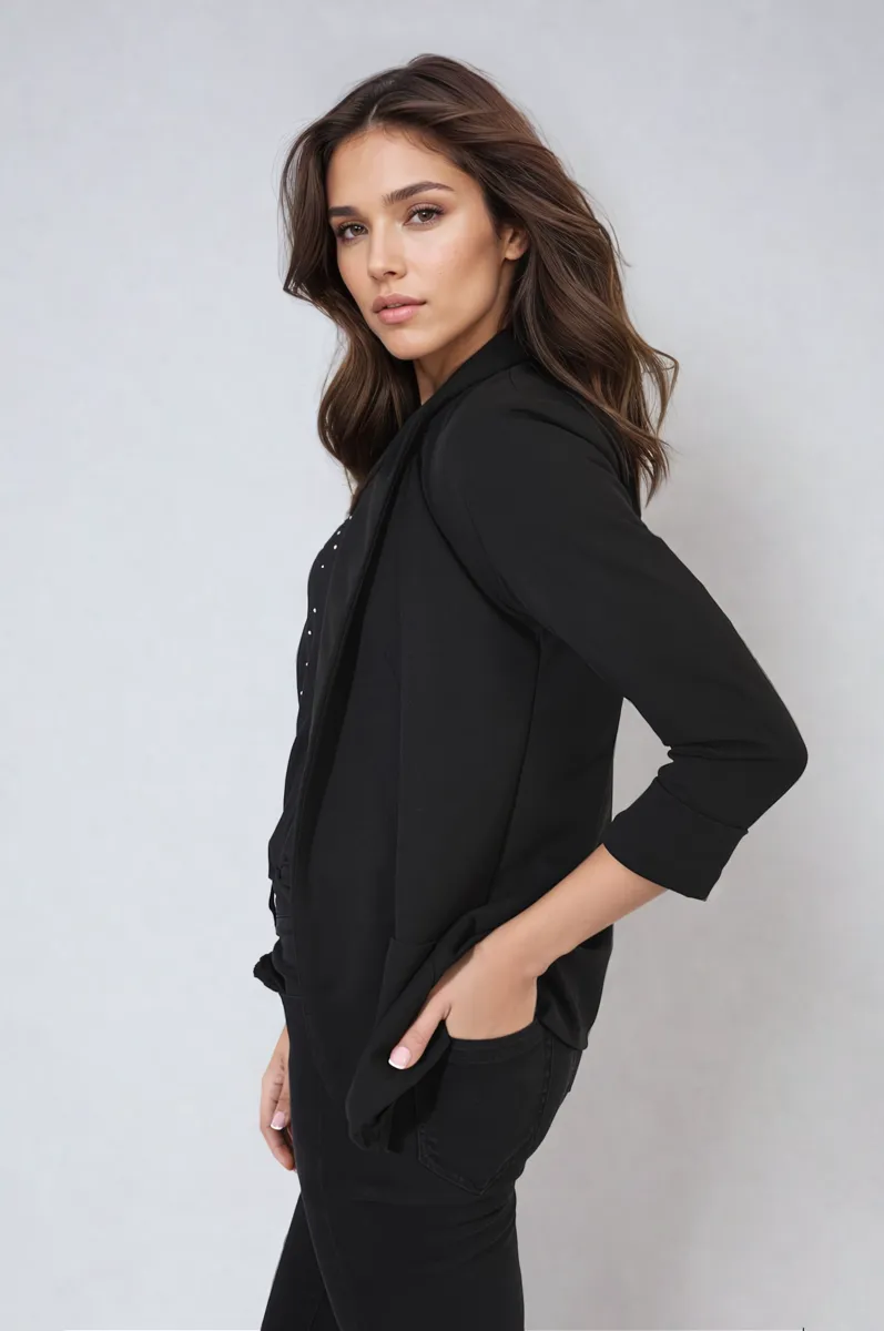 Open Front Cardigan with Front Pockets