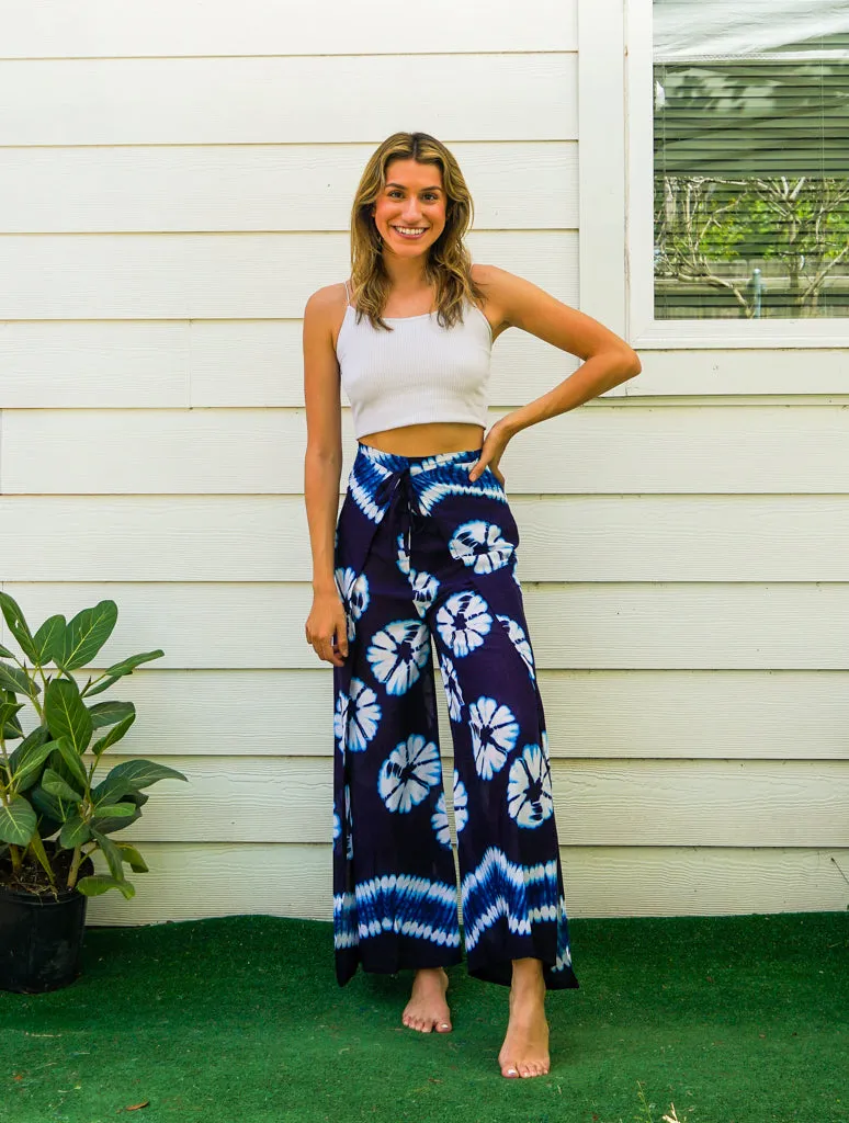 P9984- Hand Dyed Palazzo Wrap Pants