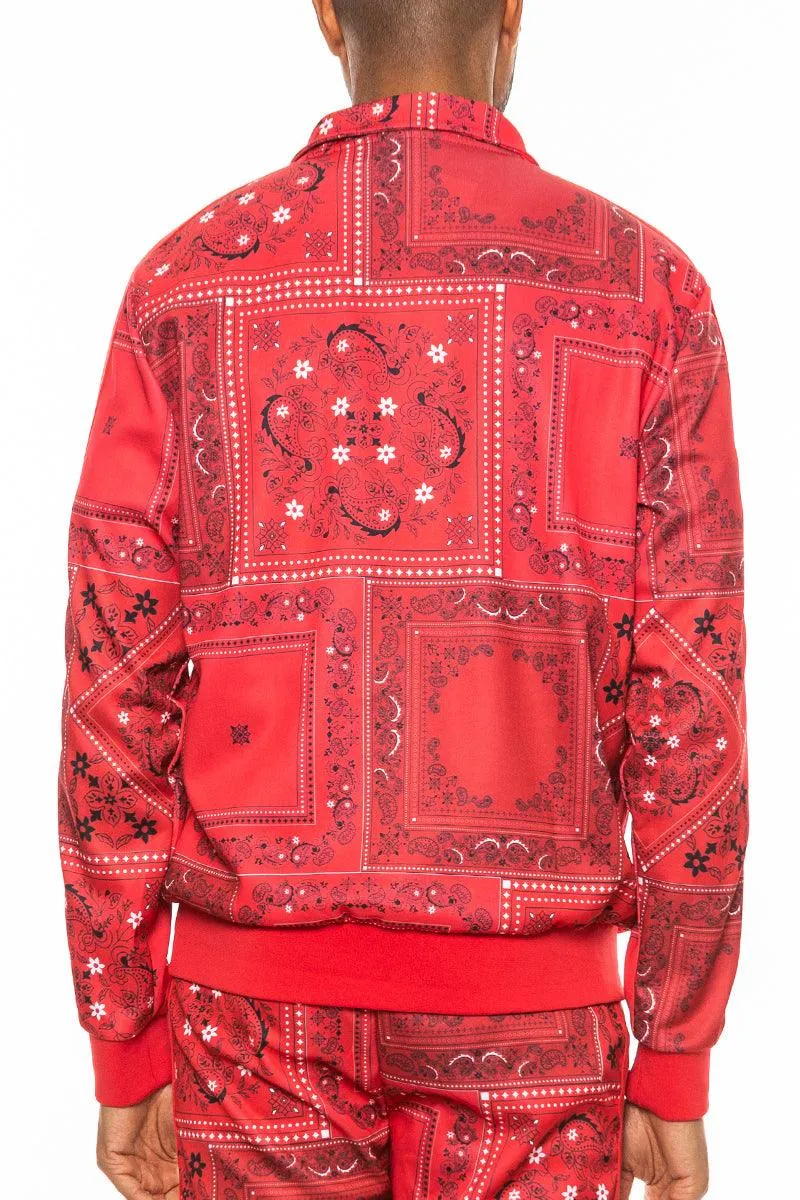 Paisley All Over Print Track Jacket