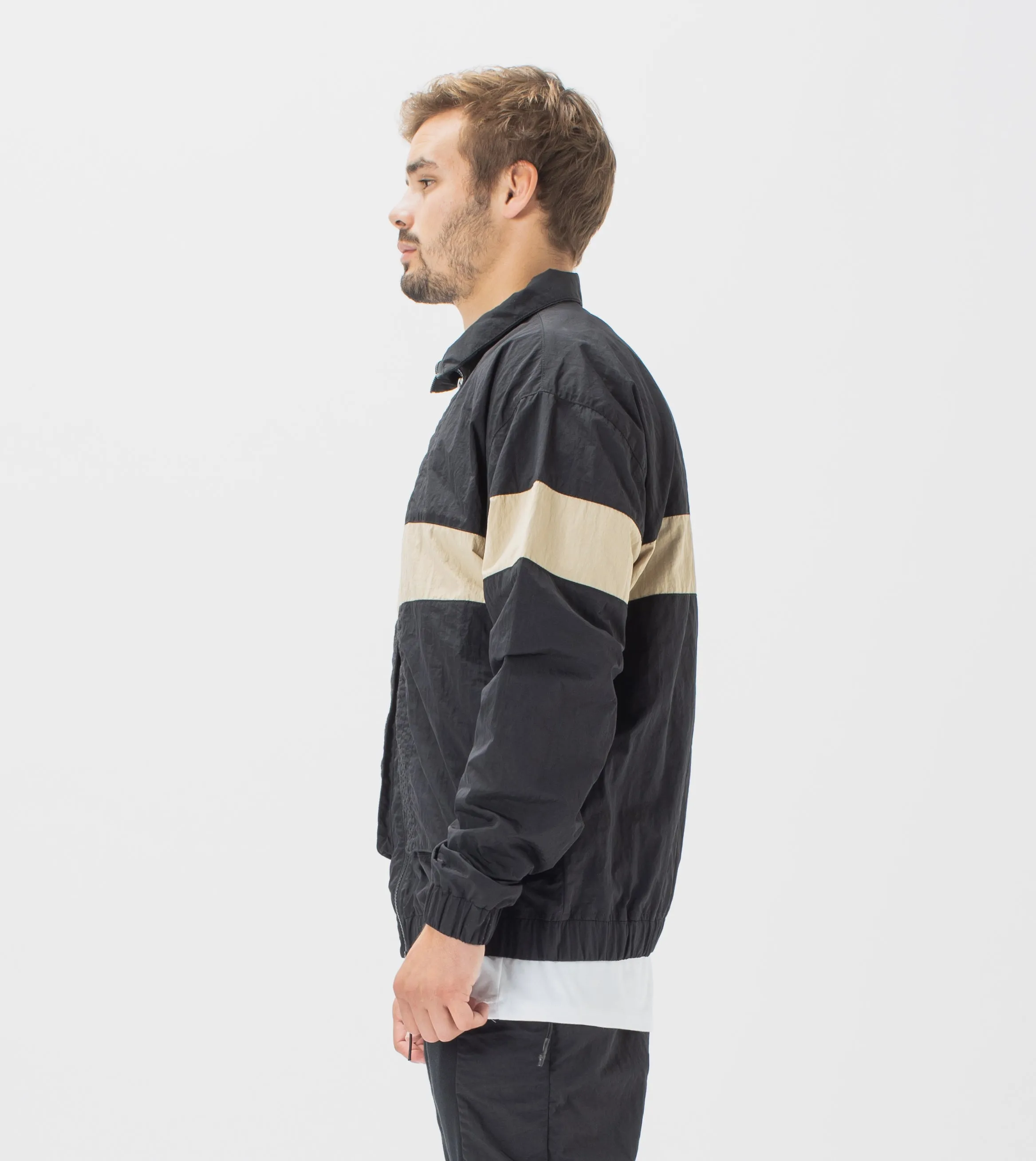 Panel Track Jacket Black/Dk Tan