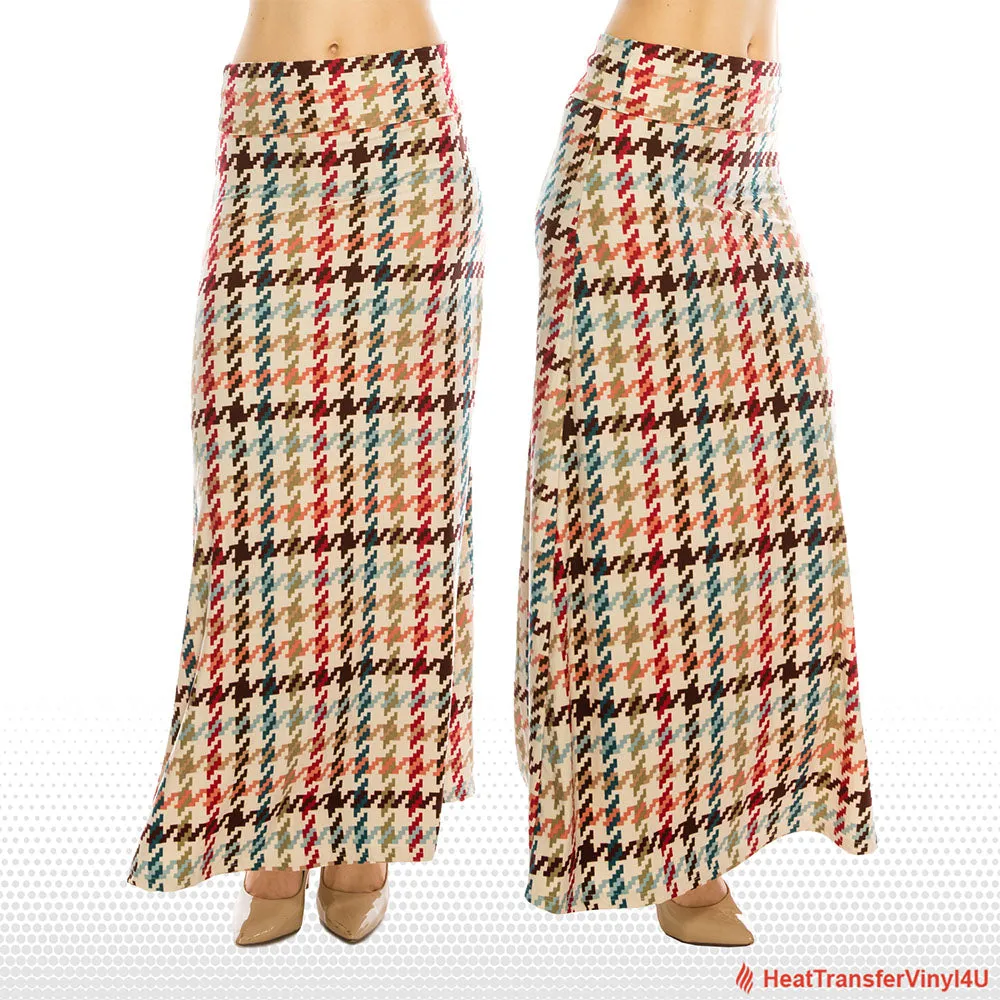 Patterned Fold Over Maxi Skirts