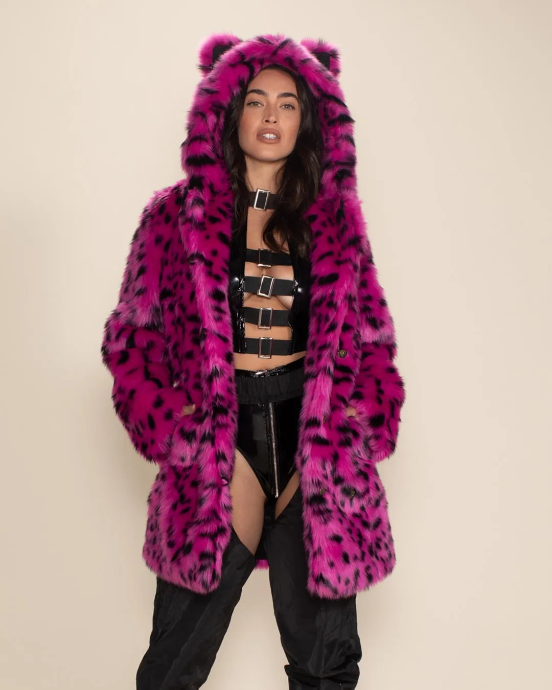 Pink Cheetah Classic Collector Edition Faux Fur Coat | Women's