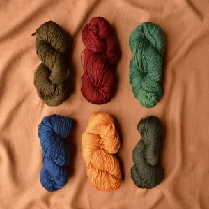 Plant Dyed 100% Virgin Wool Yarn (100g 4-ply 175m)