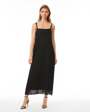 Pleated Column Maxi Dress