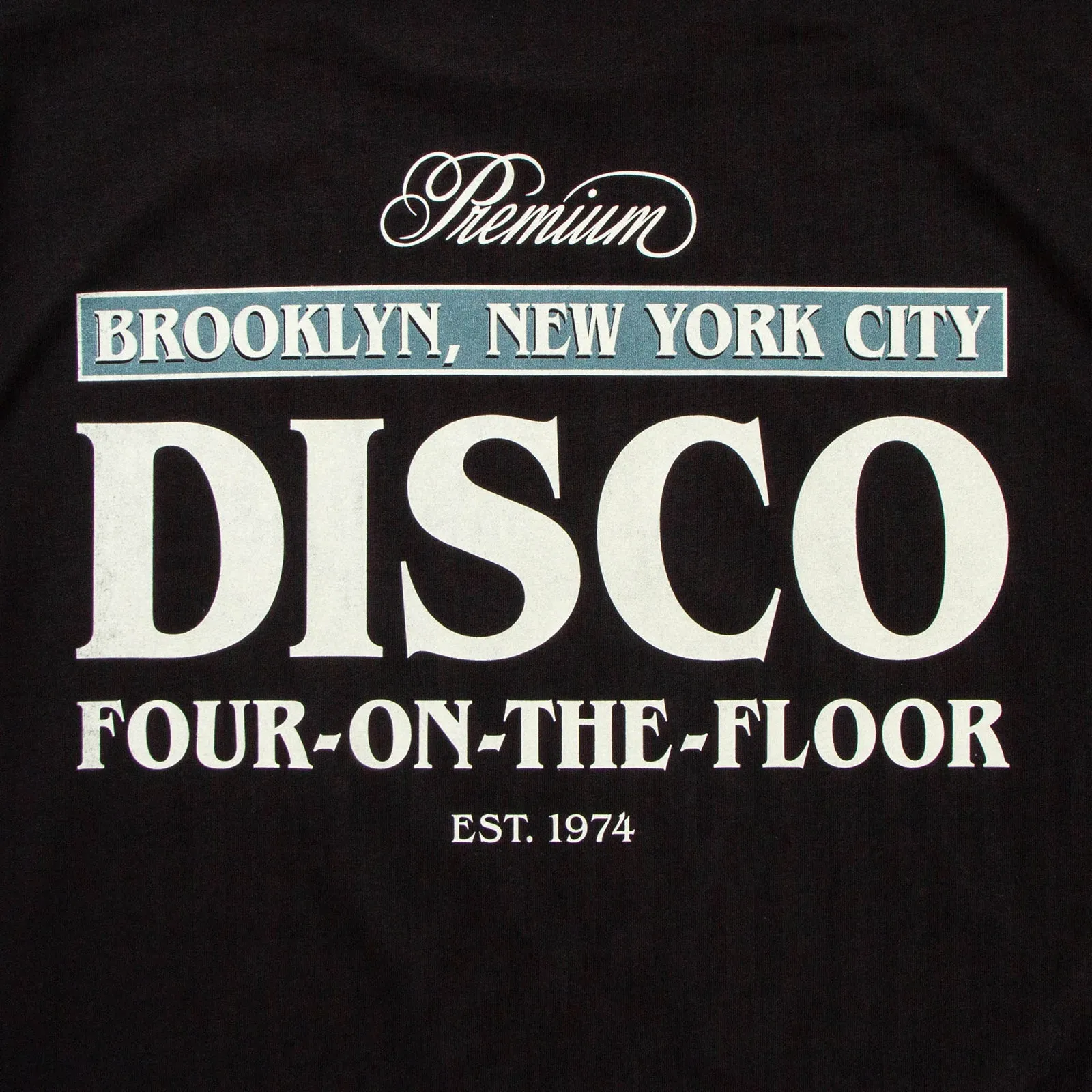 Premium Disco Front Print - Tshirt - Black