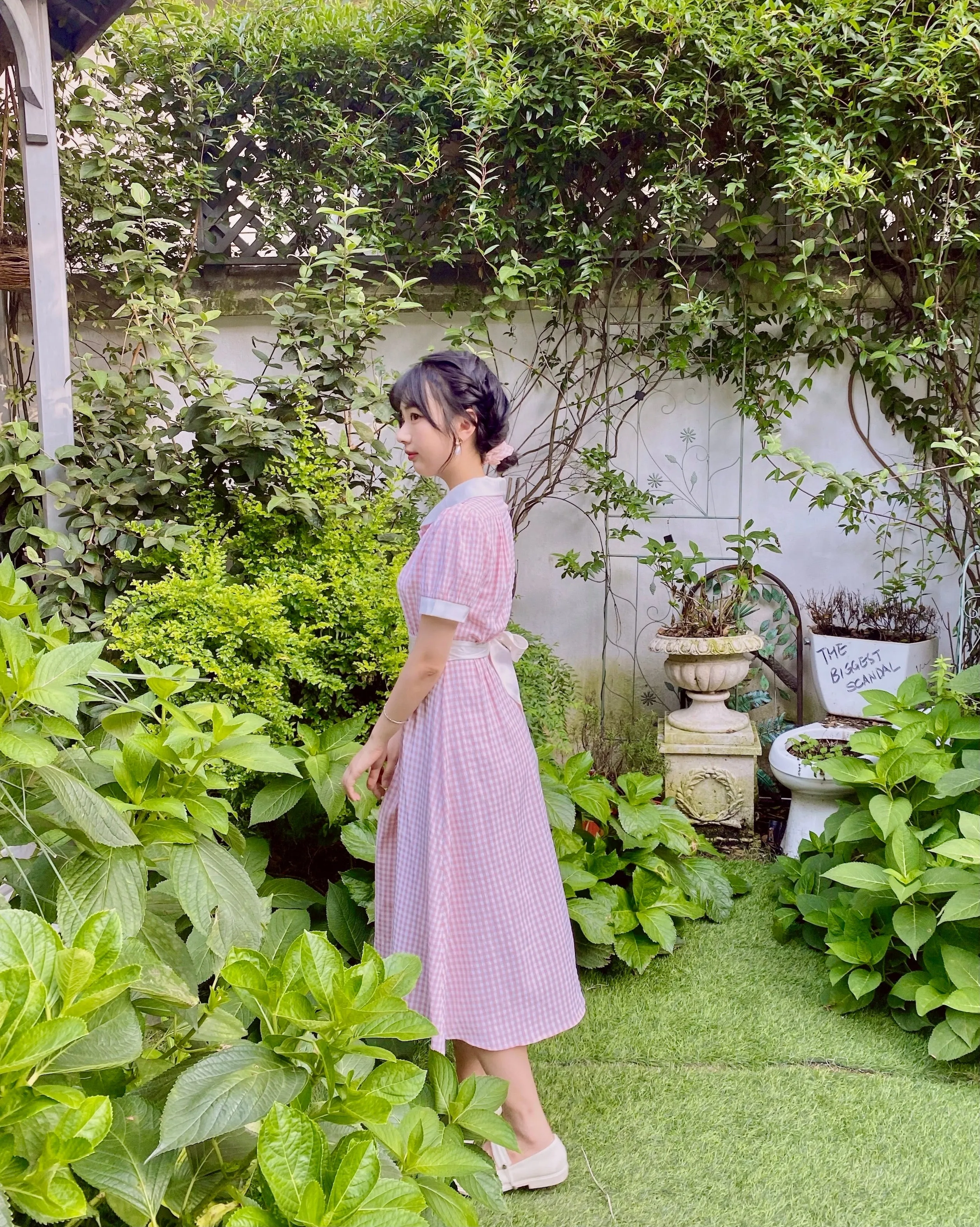 [Premium Selected] Arrived In Dream Land Gingham Dress (designer Rose Candy)