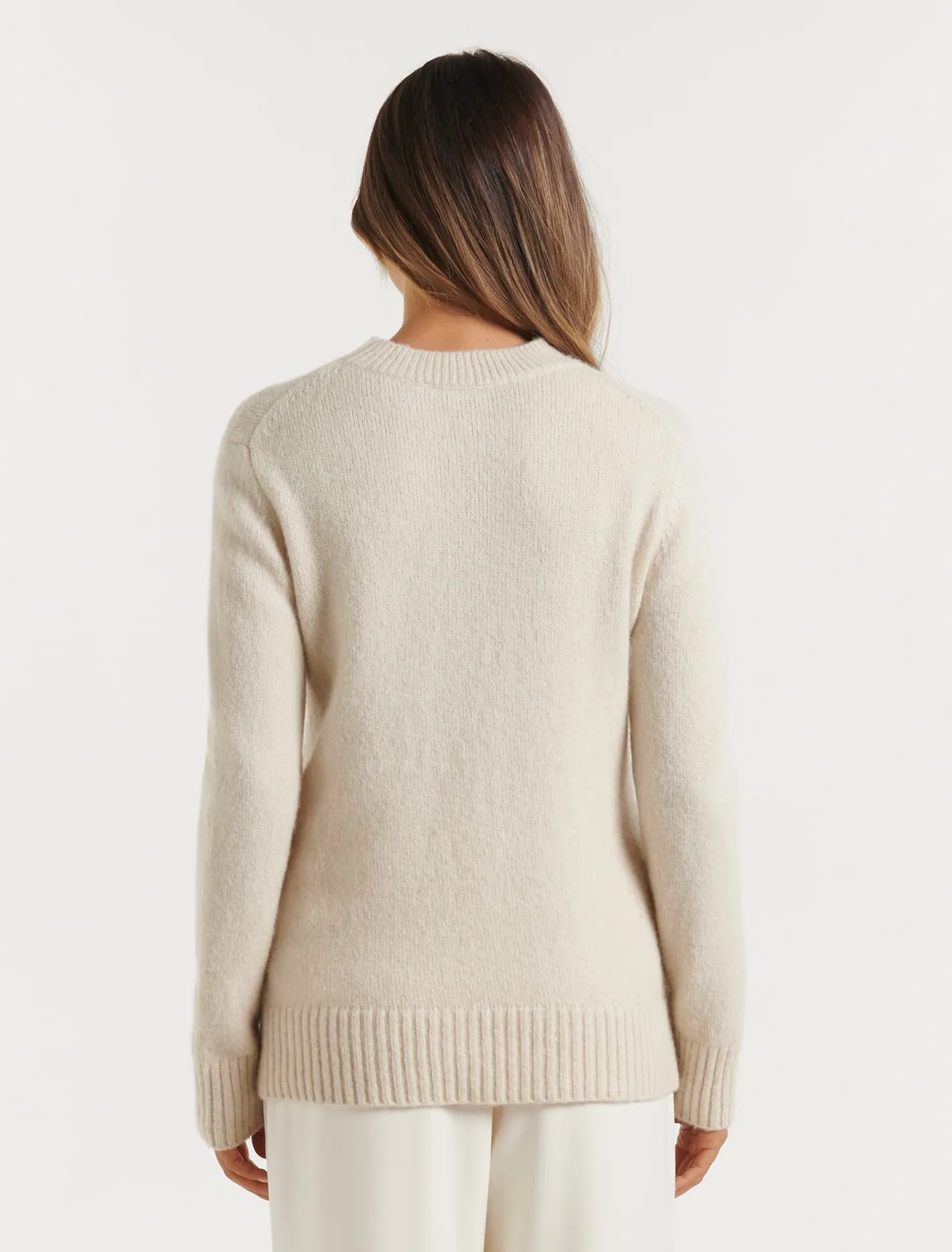 Raven Crew Neck Longline Knit Jumper