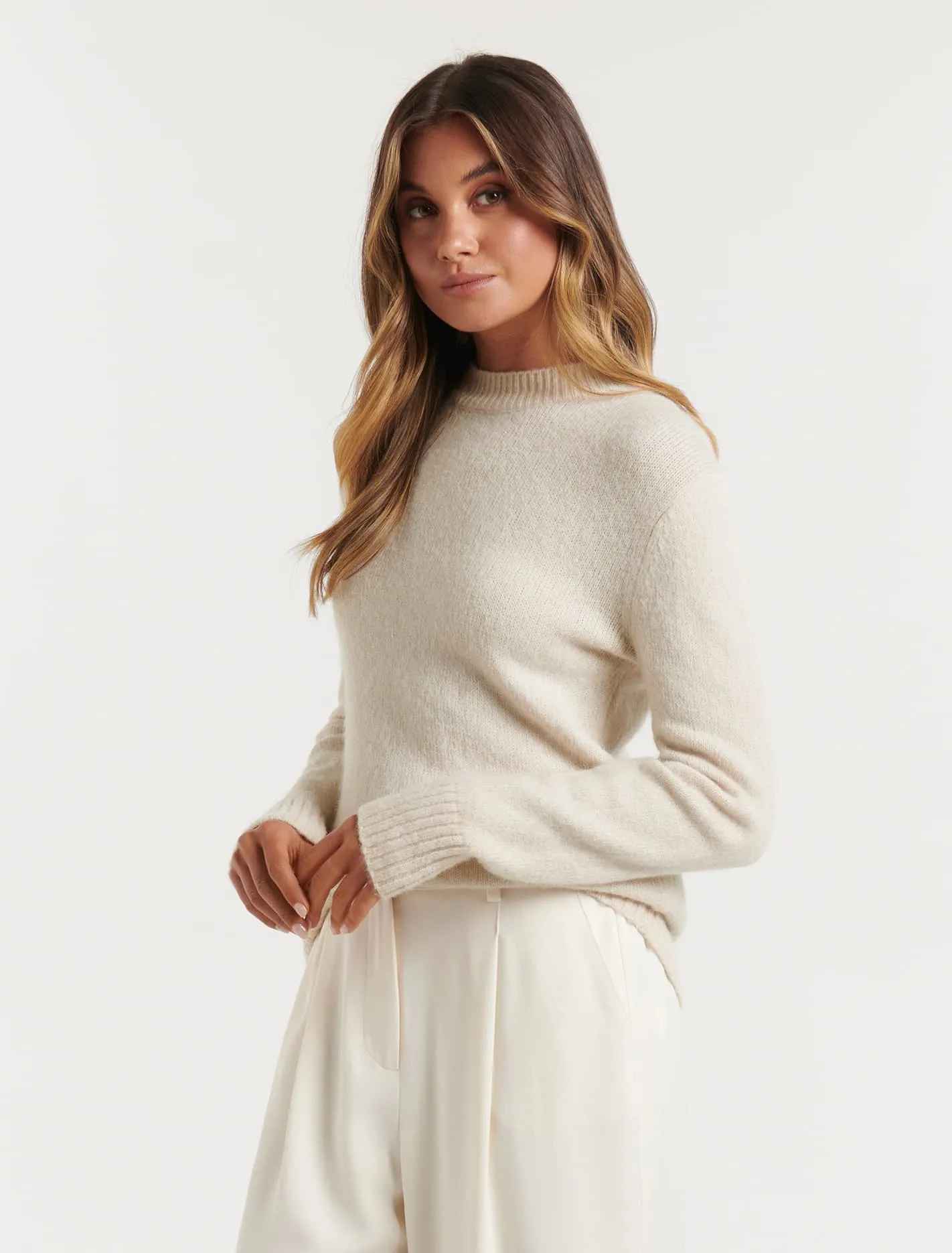 Raven Crew Neck Longline Knit Jumper