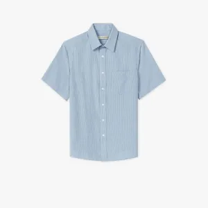 RM Williams Hervey Shirt Short Sleeve - Blue and White Striped