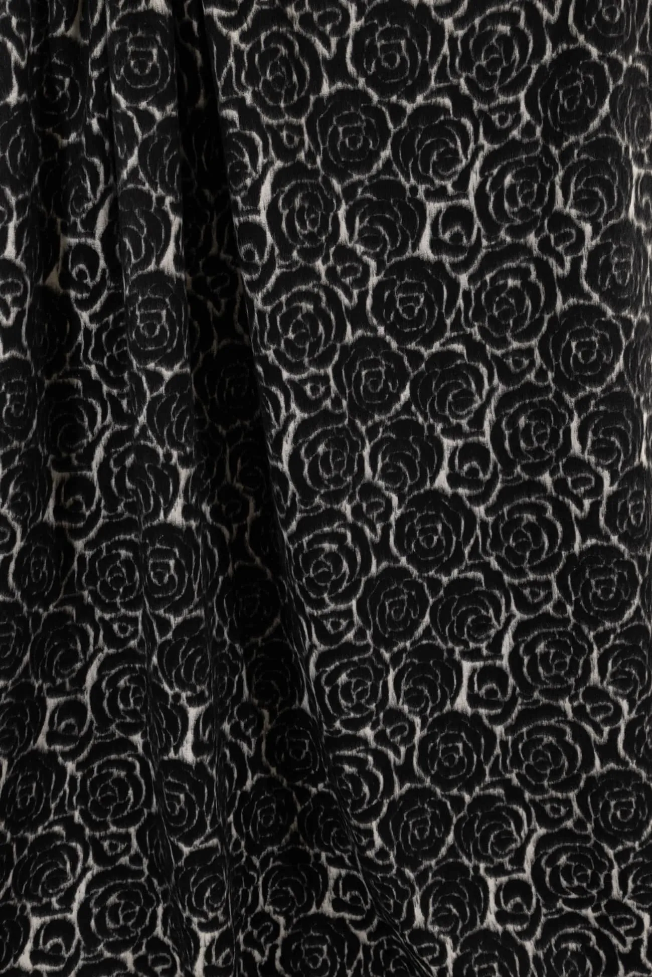 Rosa Black Italian Wool Blend Coating Woven