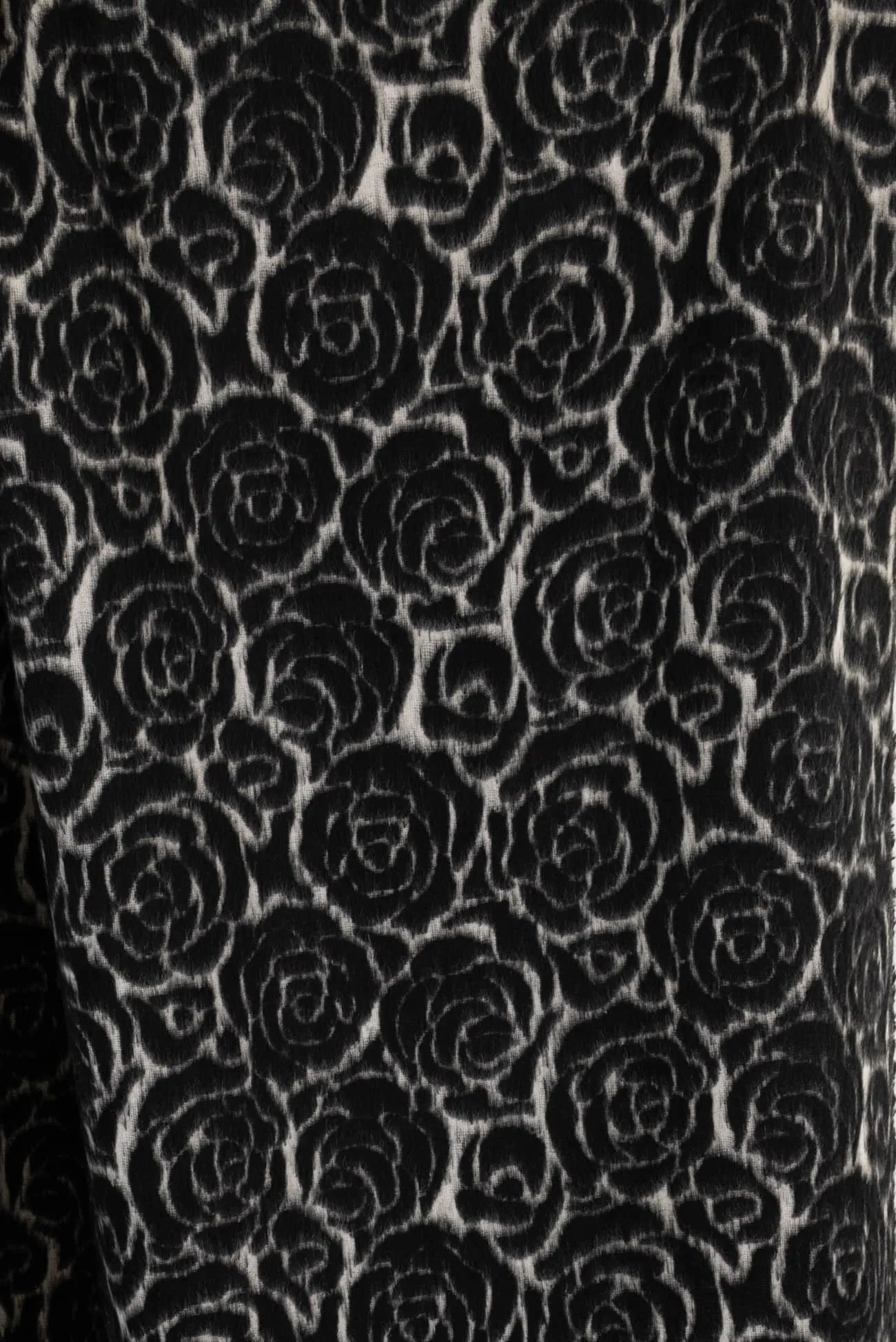 Rosa Black Italian Wool Blend Coating Woven