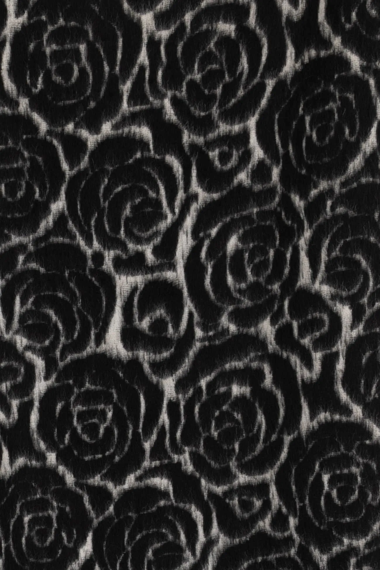 Rosa Black Italian Wool Blend Coating Woven