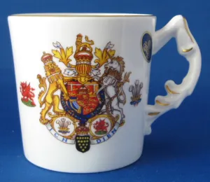 Royal Wedding Mug Charles And Diana Aynsley With Sticker 1981 Royal Commemorative