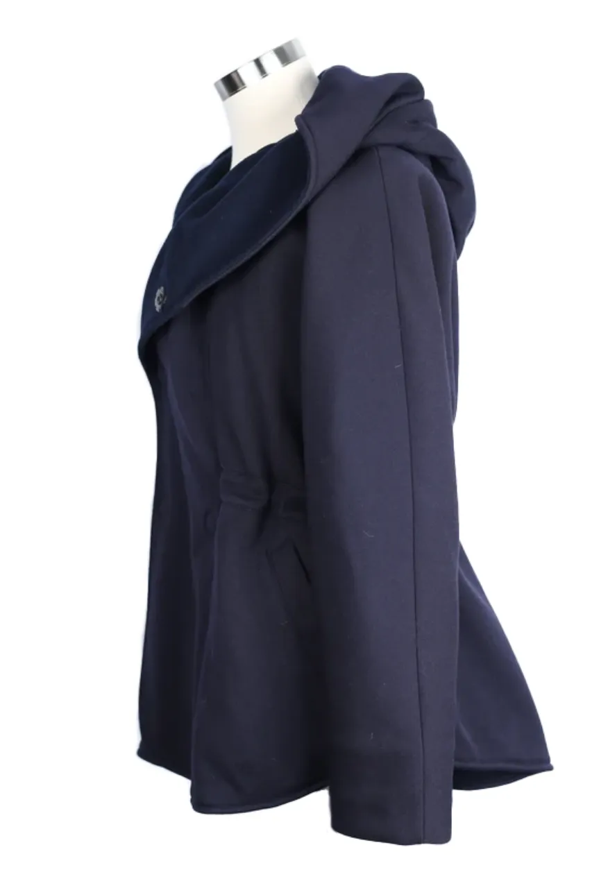 Runway Wool Stretch Dress Coat