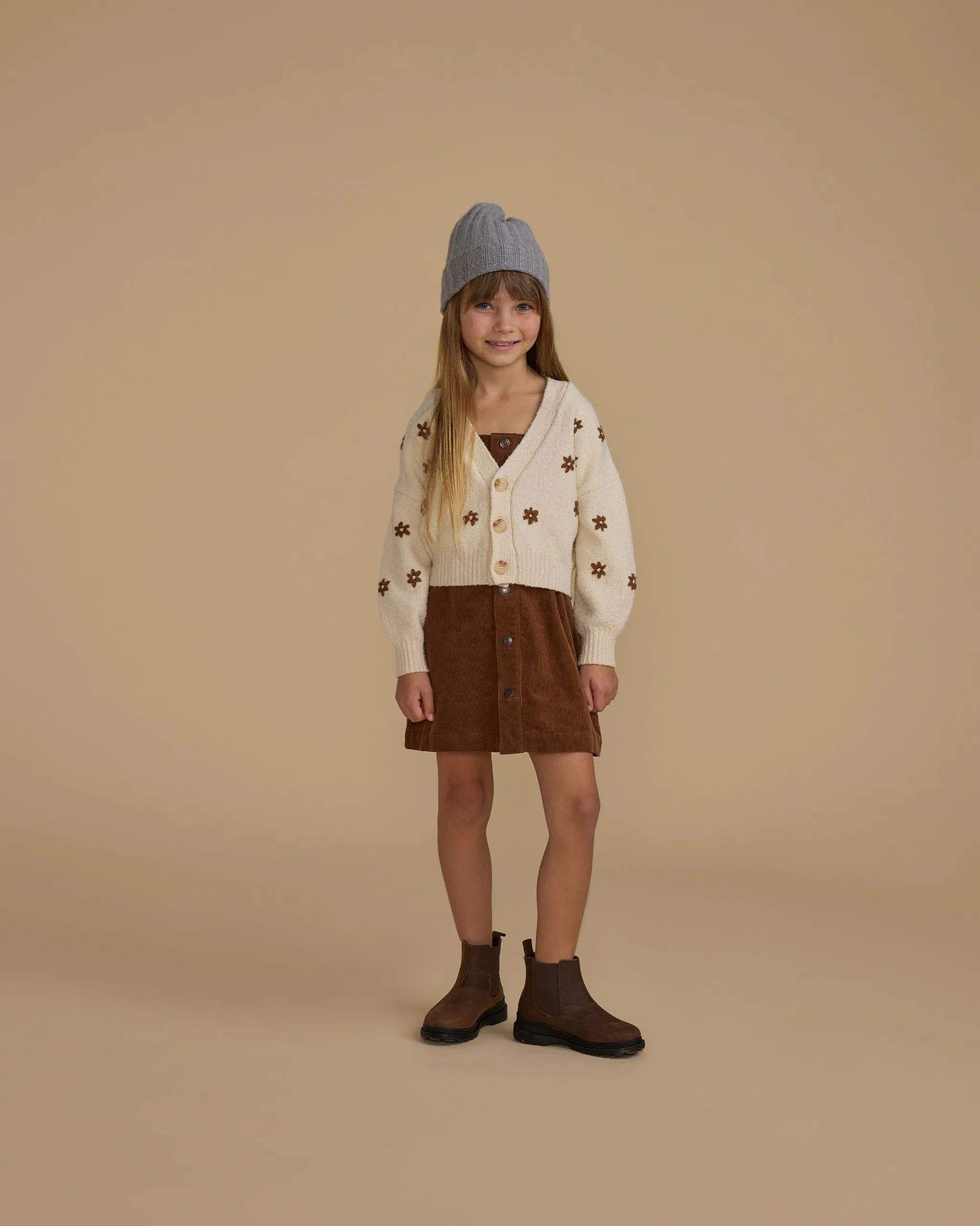 Saddle Corduroy Overall Dress