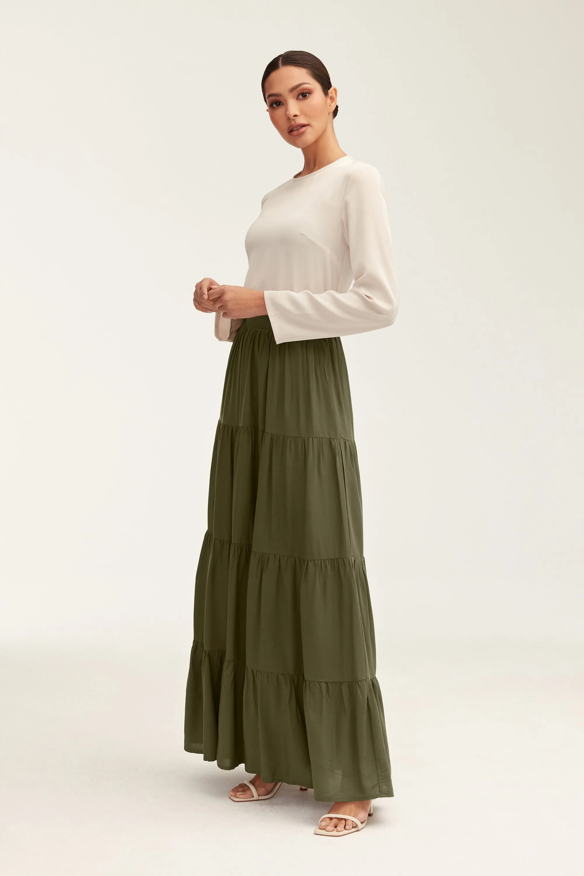 Sana Maxi Skirt - Dark Forest